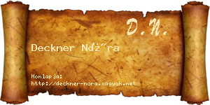 Deckner Nóra névjegykártya